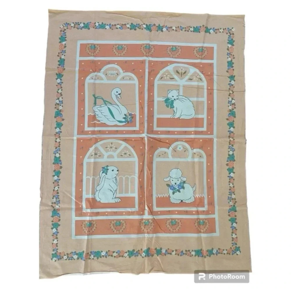 Vintage Nursery Baby Blanket Fabric